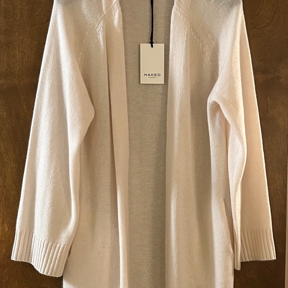 Naked Cashmere Makena Longline Ecru White Cashmere Cardigan, Size M - Picture 11 of 16